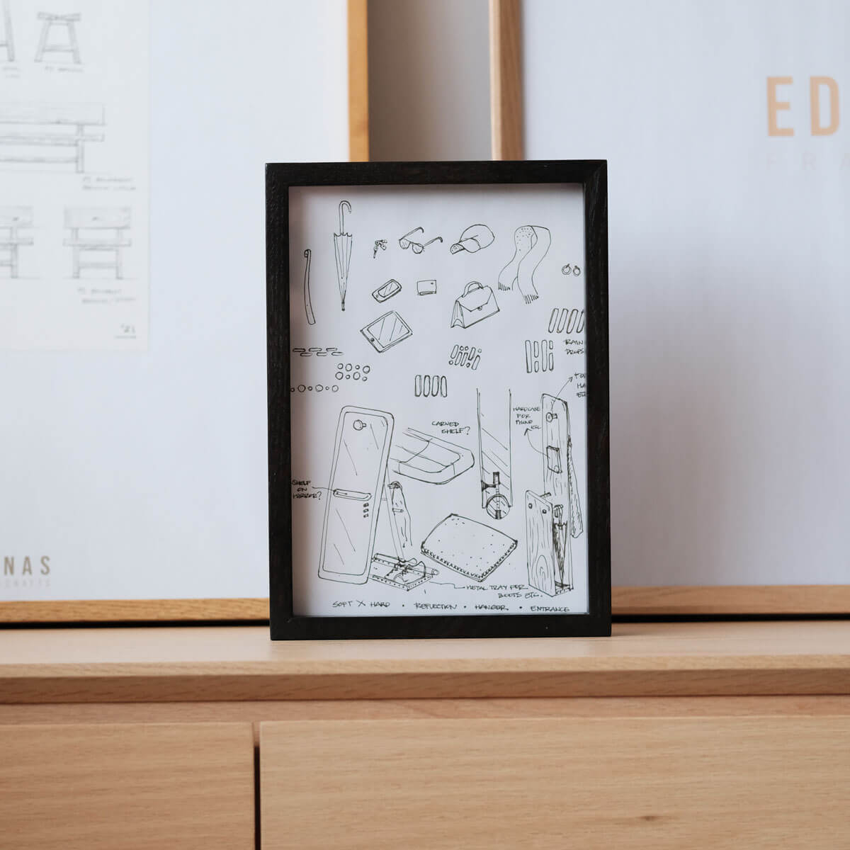 Masif Ahşap Dekoratif Çerçeve, Meşe – Edge Serisi 23X32 Cm