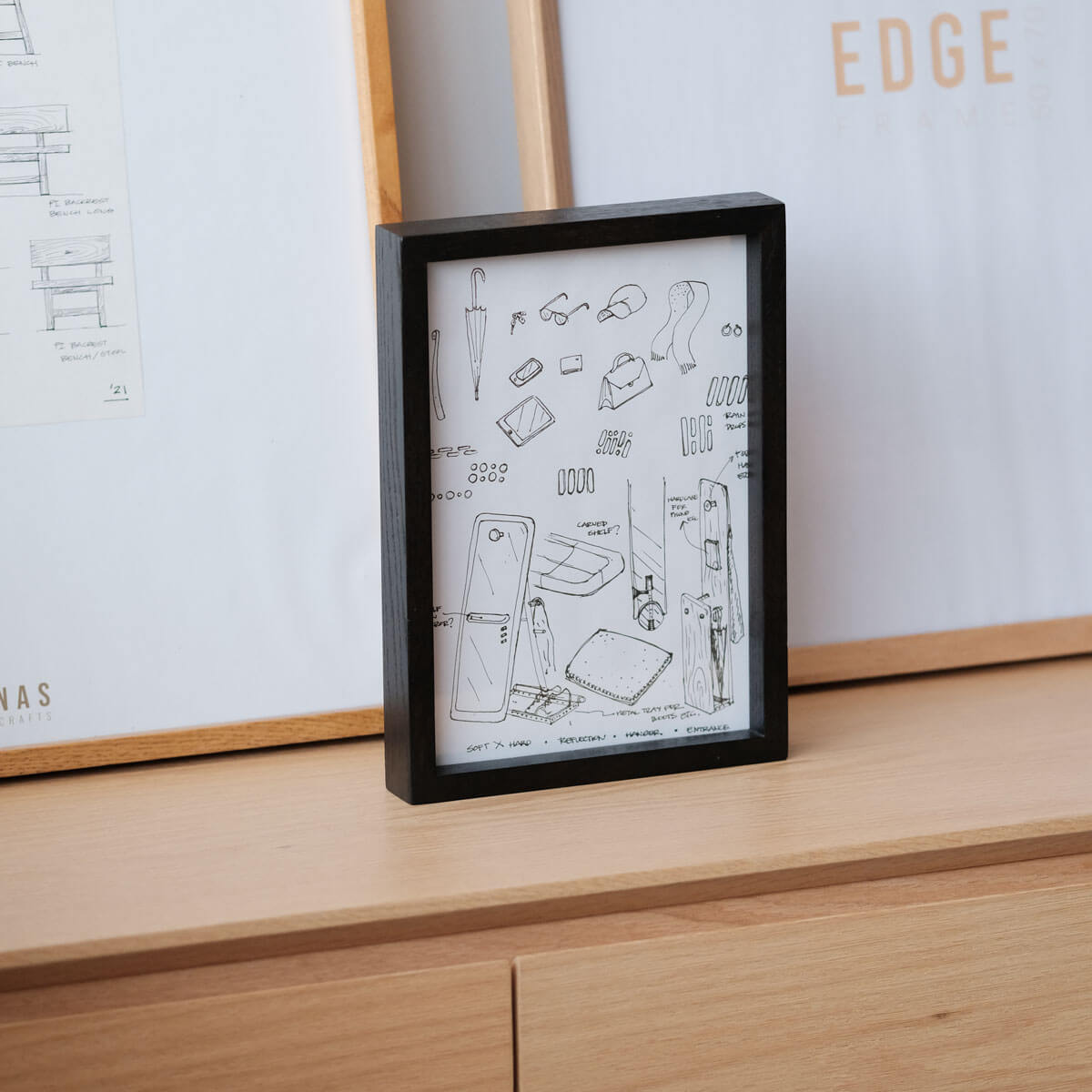 Masif Ahşap Dekoratif Çerçeve, Meşe – Edge Serisi 23X32 Cm