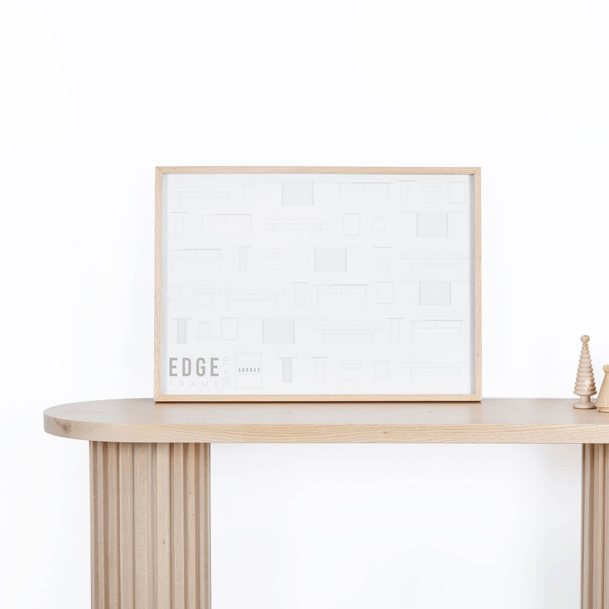 Masif Ahşap Dekoratif Çerçeve, Meşe – Edge Serisi 52X72 Cm