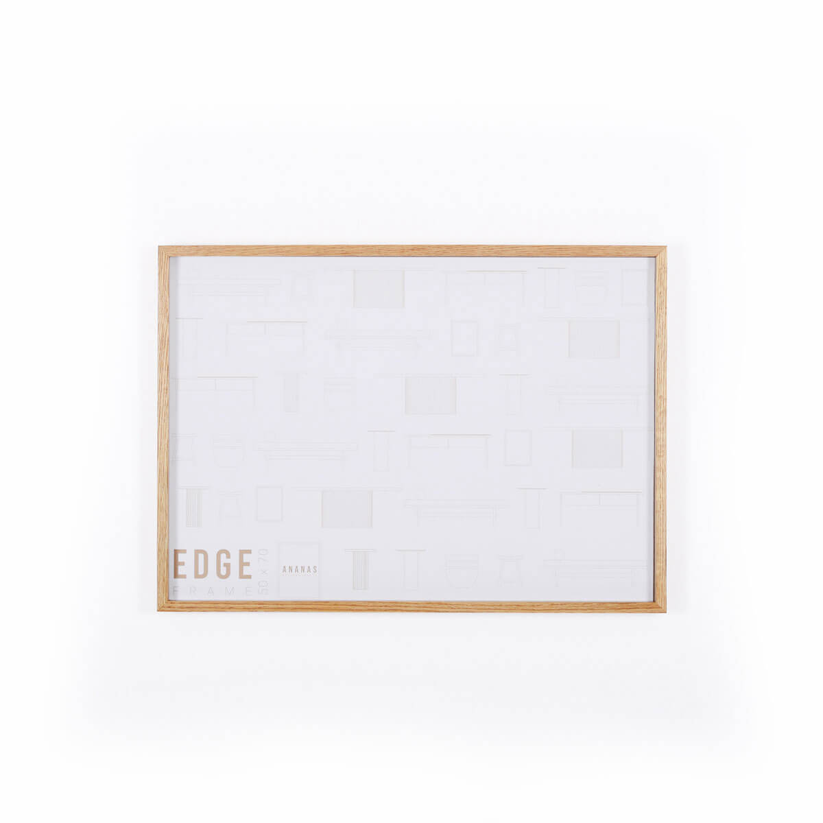 Masif Ahşap Dekoratif Çerçeve, Meşe – Edge Serisi 52X72 Cm