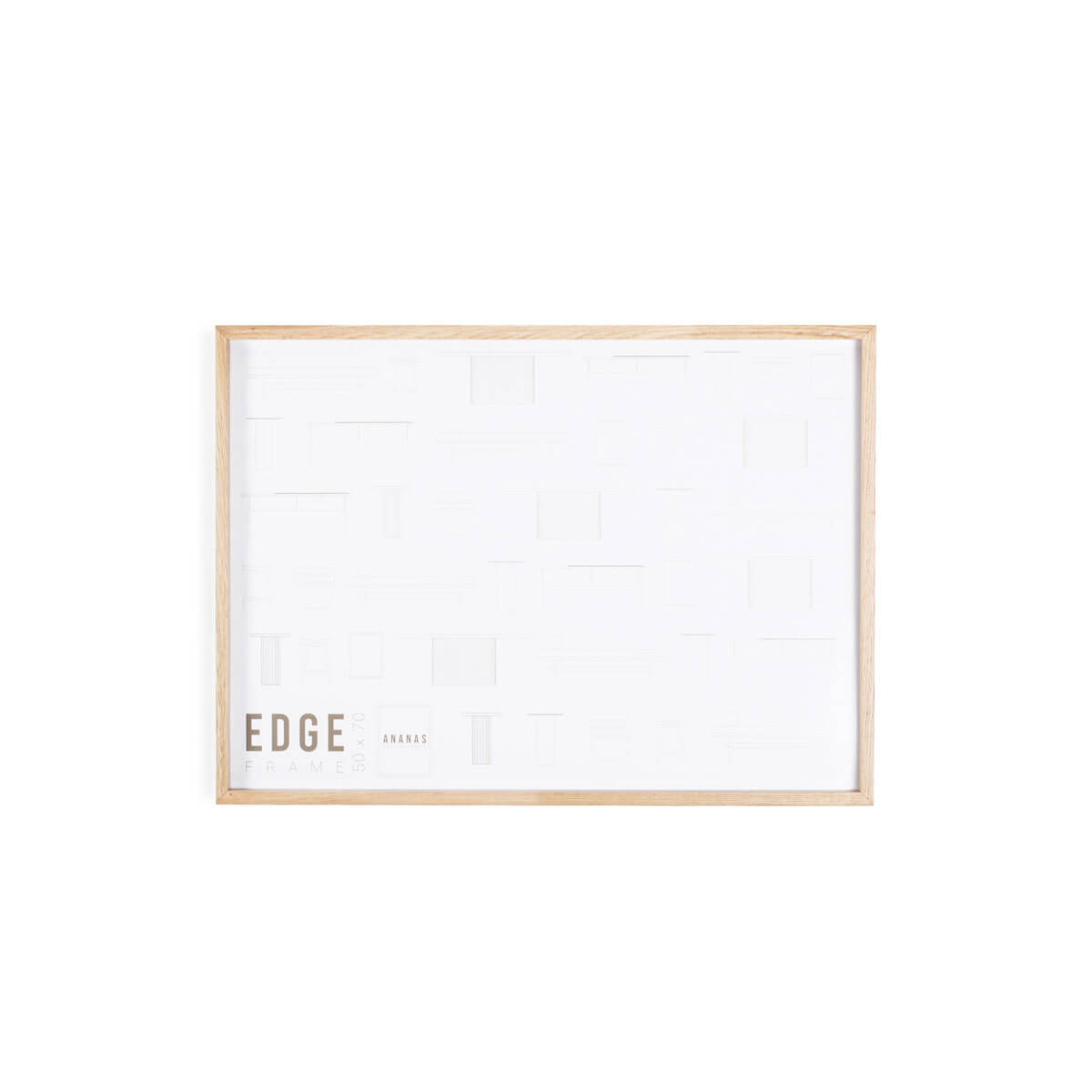Masif Ahşap Dekoratif Çerçeve, Meşe – Edge Serisi 52X72 Cm