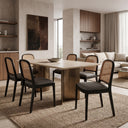 Masif Ahşap Hazeranlı Yemek Sandalyesi - Deco112