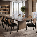 Masif Ahşap Hazeranlı Yemek Sandalyesi - Deco112