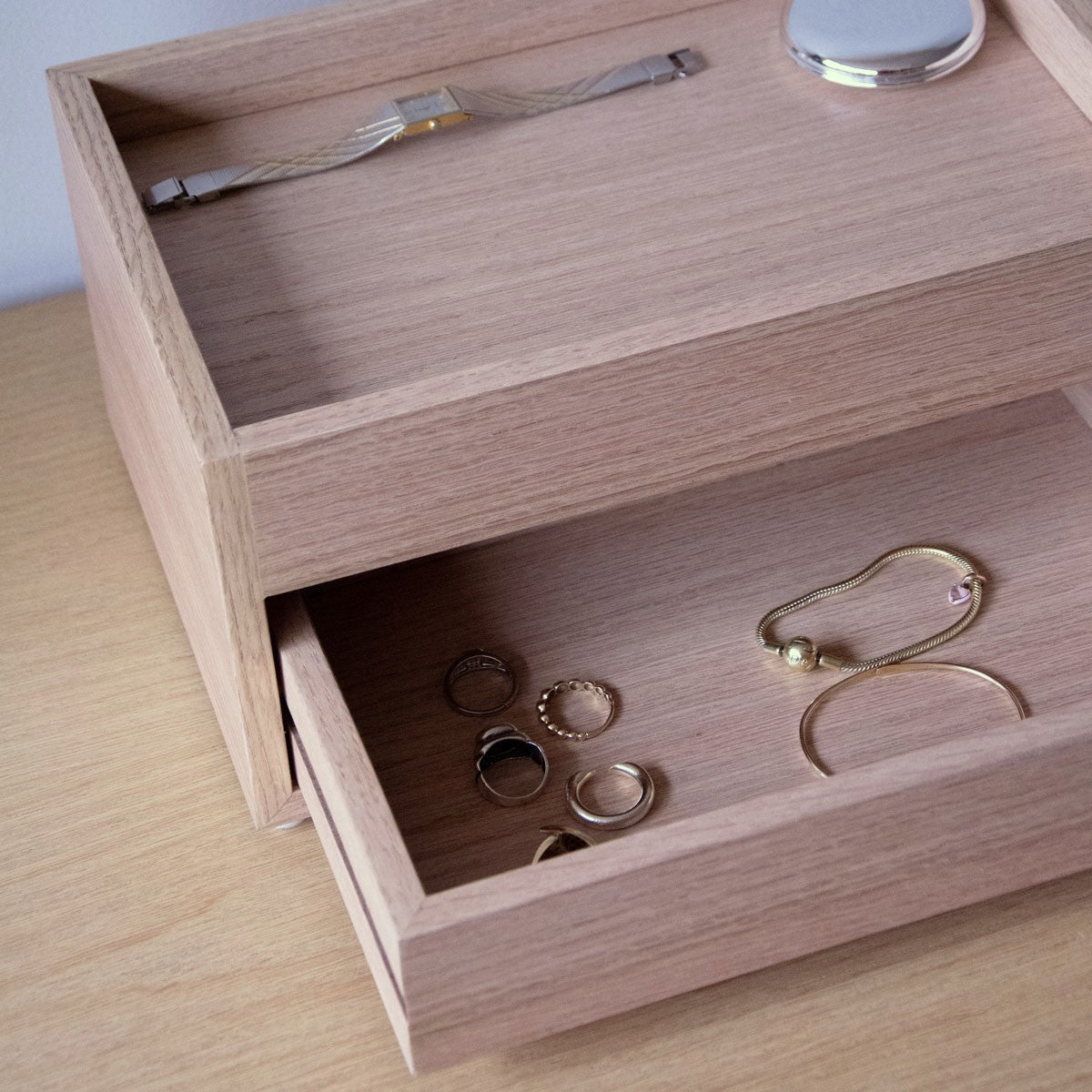 Paramaribo Meşe Organizer Takı Kutusu