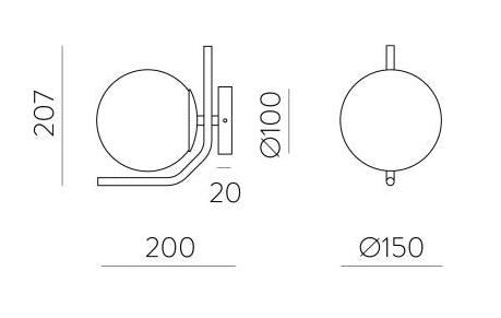 Maui Apli̇K 1l Opal-Antique Gold Ø15x20 Cm E27 1x20w