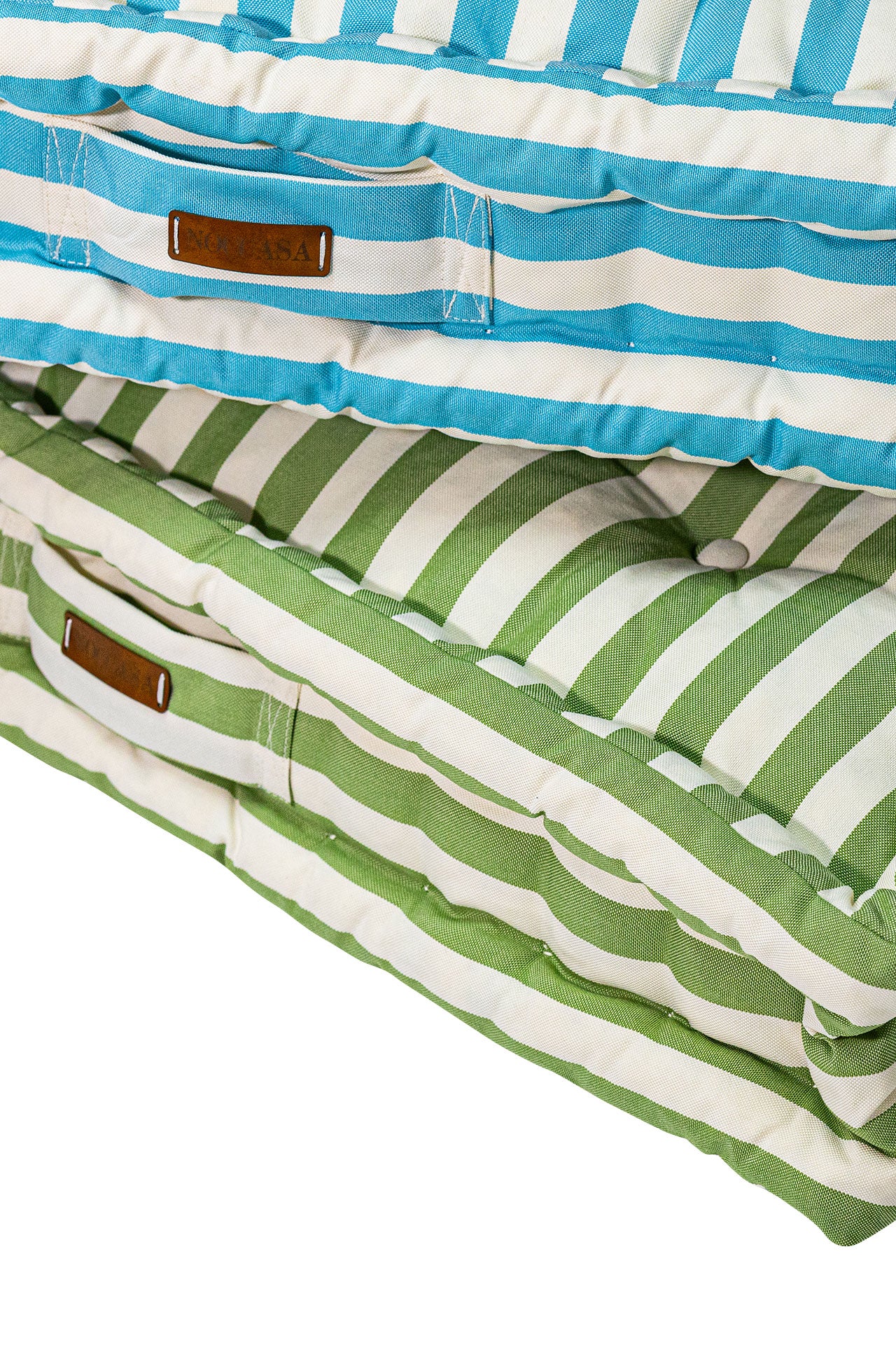 Mavi Beyaz Çizgili Bisküvi Minder