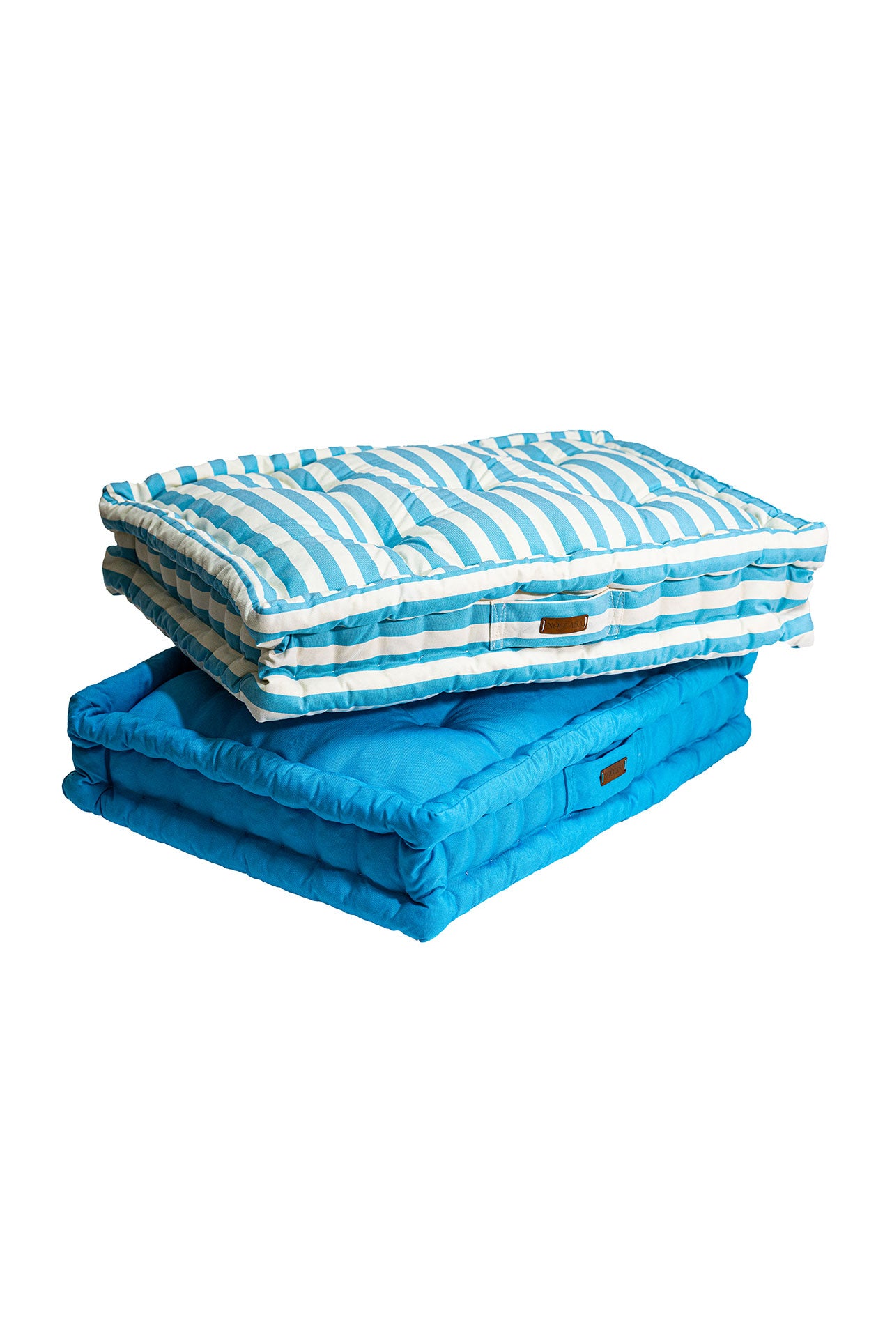 Mavi Beyaz Çizgili Bisküvi Minder