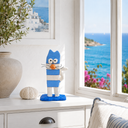 Mavi Bıyık / Blue Whiskers El Yapımı Dekoratif Kedi Heykeli