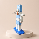 Mavi Bıyık / Blue Whiskers El Yapımı Dekoratif Kedi Heykeli