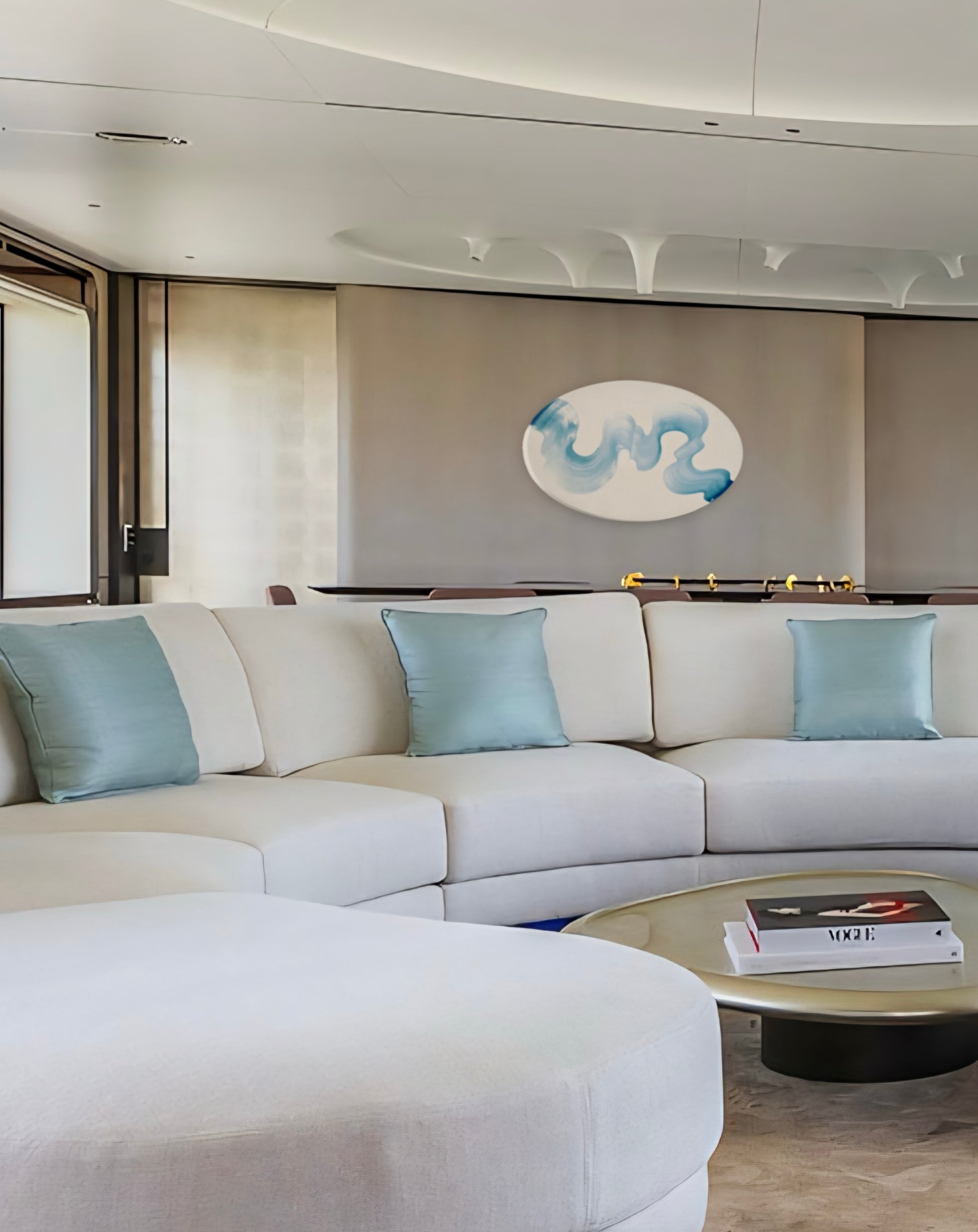 Mavi Dalga Elips Tablo-Tablo-VİDİ Art Studio-NowShopFun