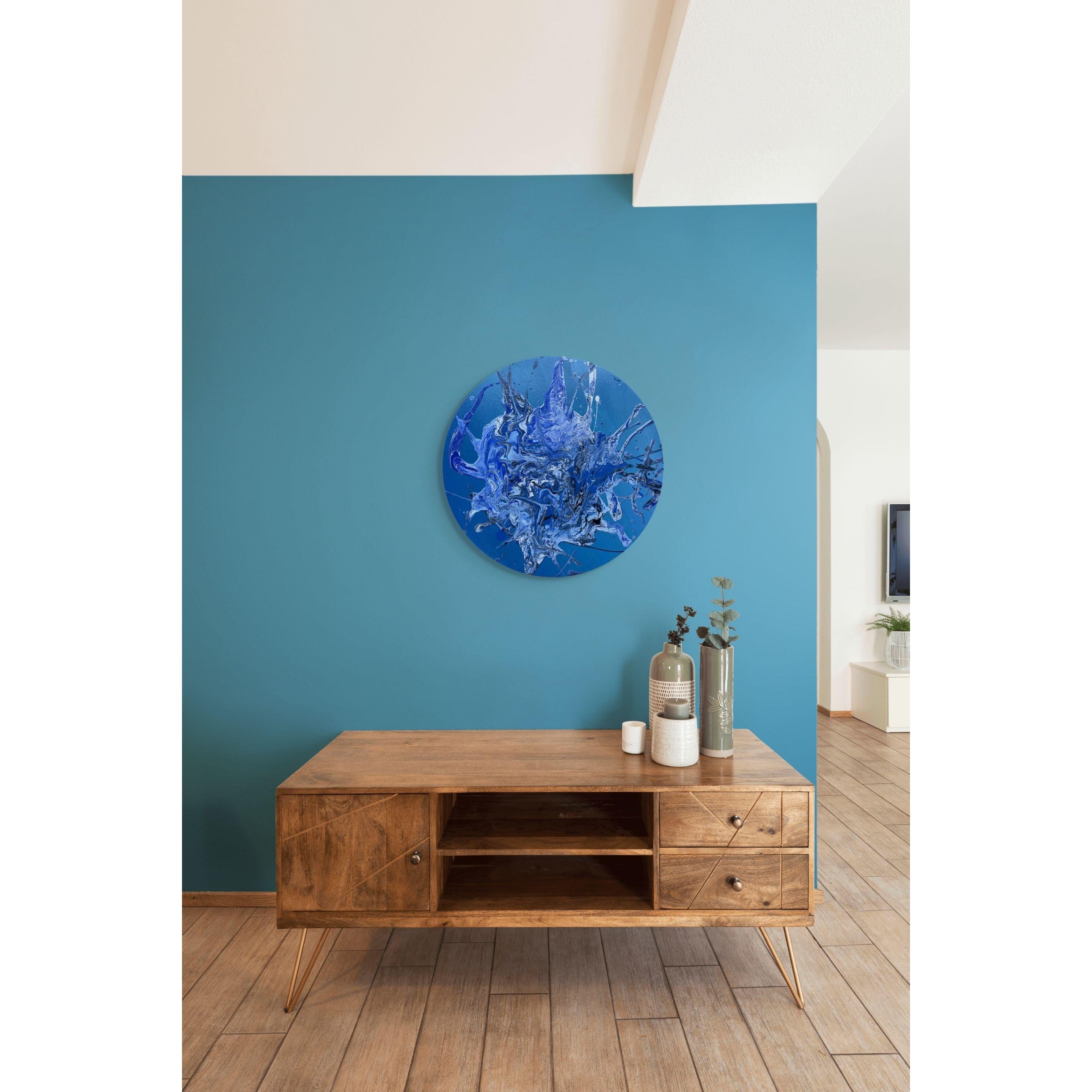 Mavi Patlama – Soyut Tablo-Tablo-Ebru Sayer Art & Design-NowShopFun