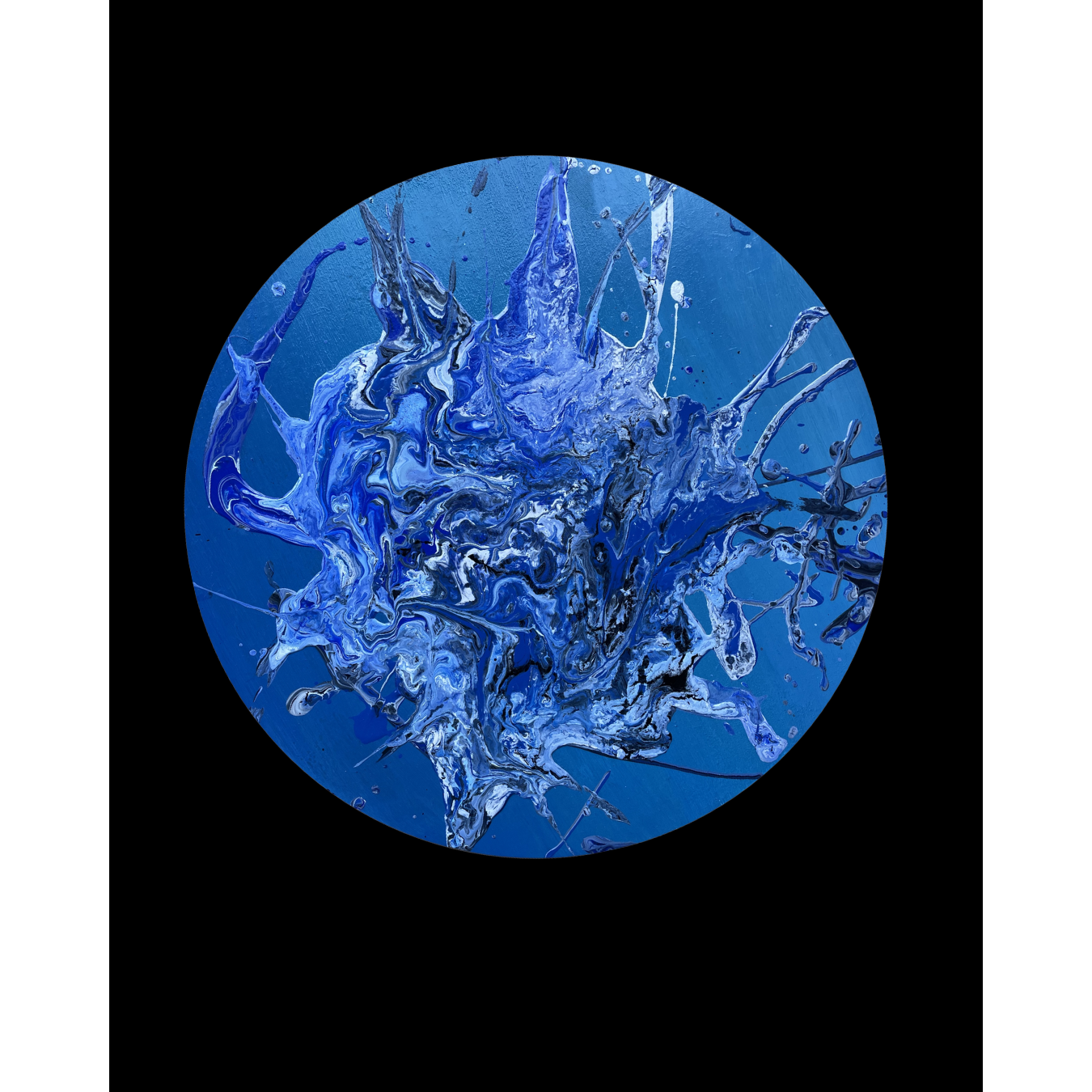 Mavi Patlama – Soyut Tablo-Tablo-Ebru Sayer Art & Design-NowShopFun