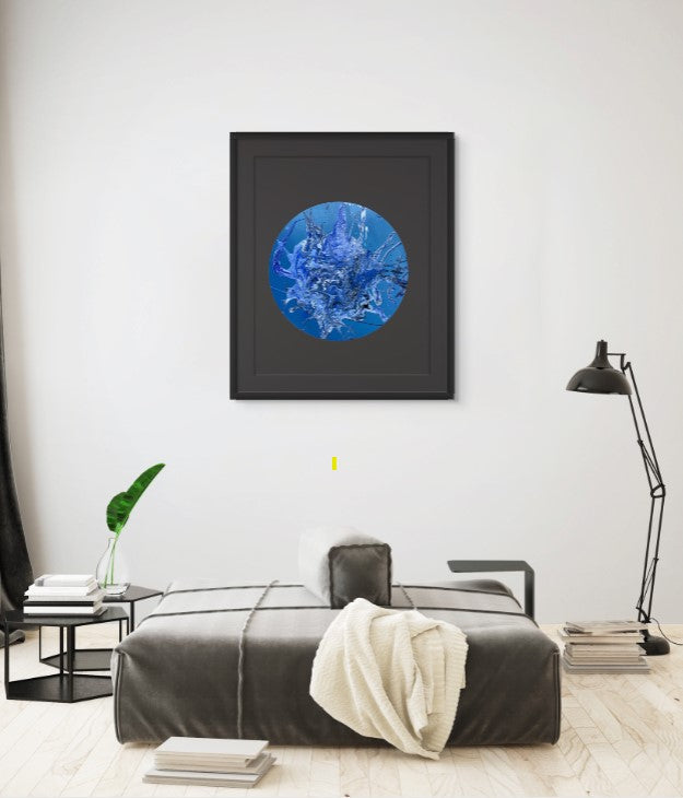 Mavi Patlama – Soyut Tablo-Tablo-Ebru Sayer Art & Design-NowShopFun
