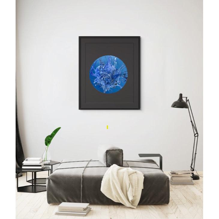 Mavi Patlama – Soyut Tablo-Tablo-Ebru Sayer Art & Design-NowShopFun