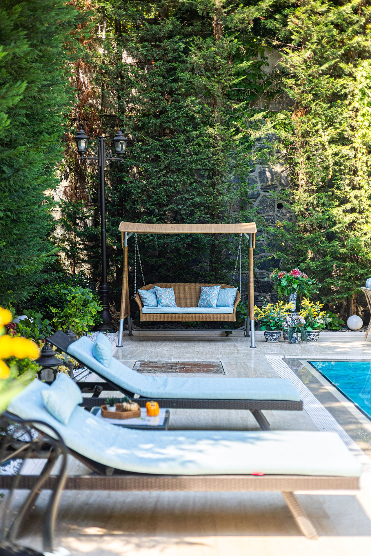 Mavi Şezlong Minderi