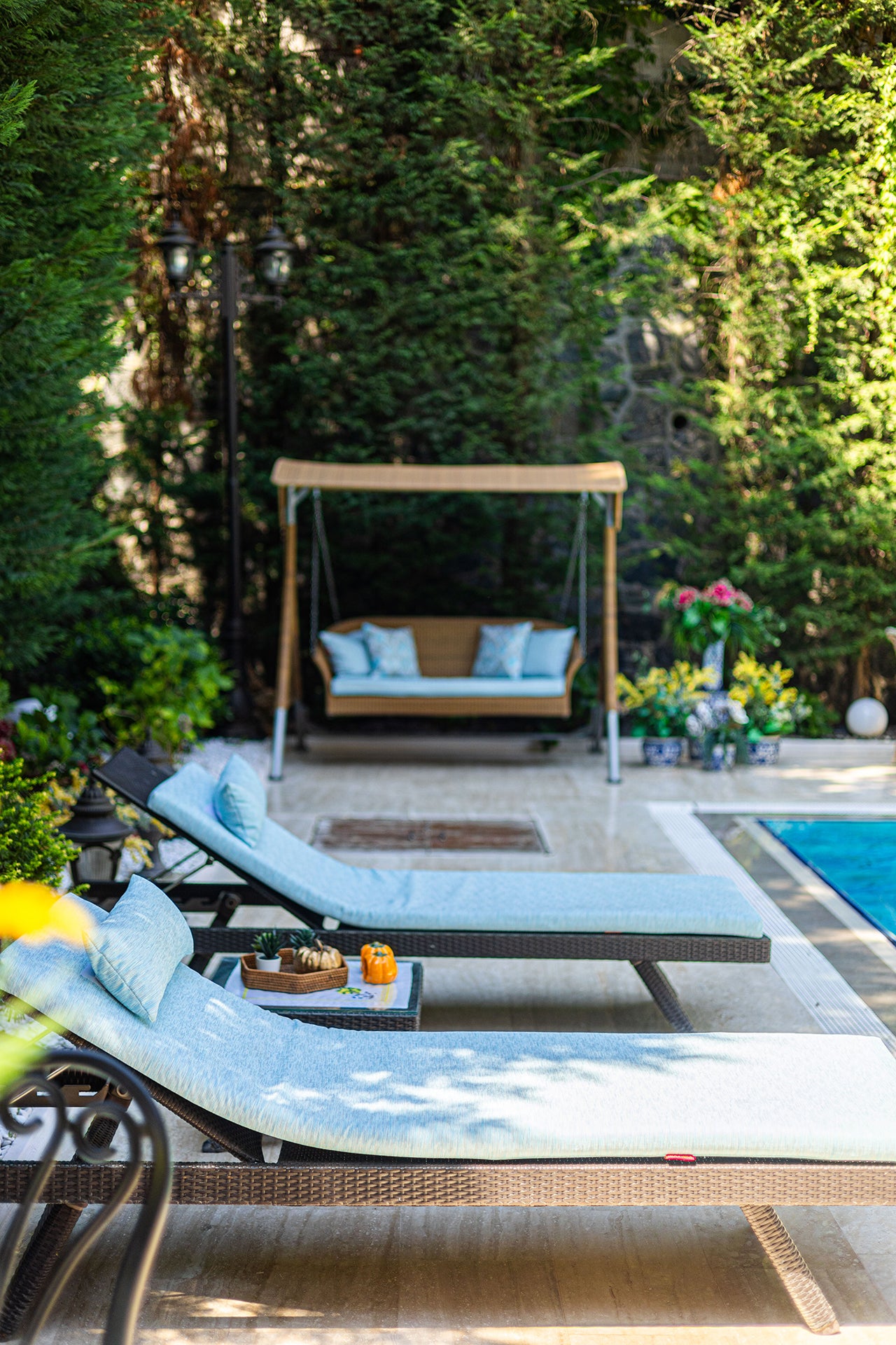 Mavi Şezlong Minderi