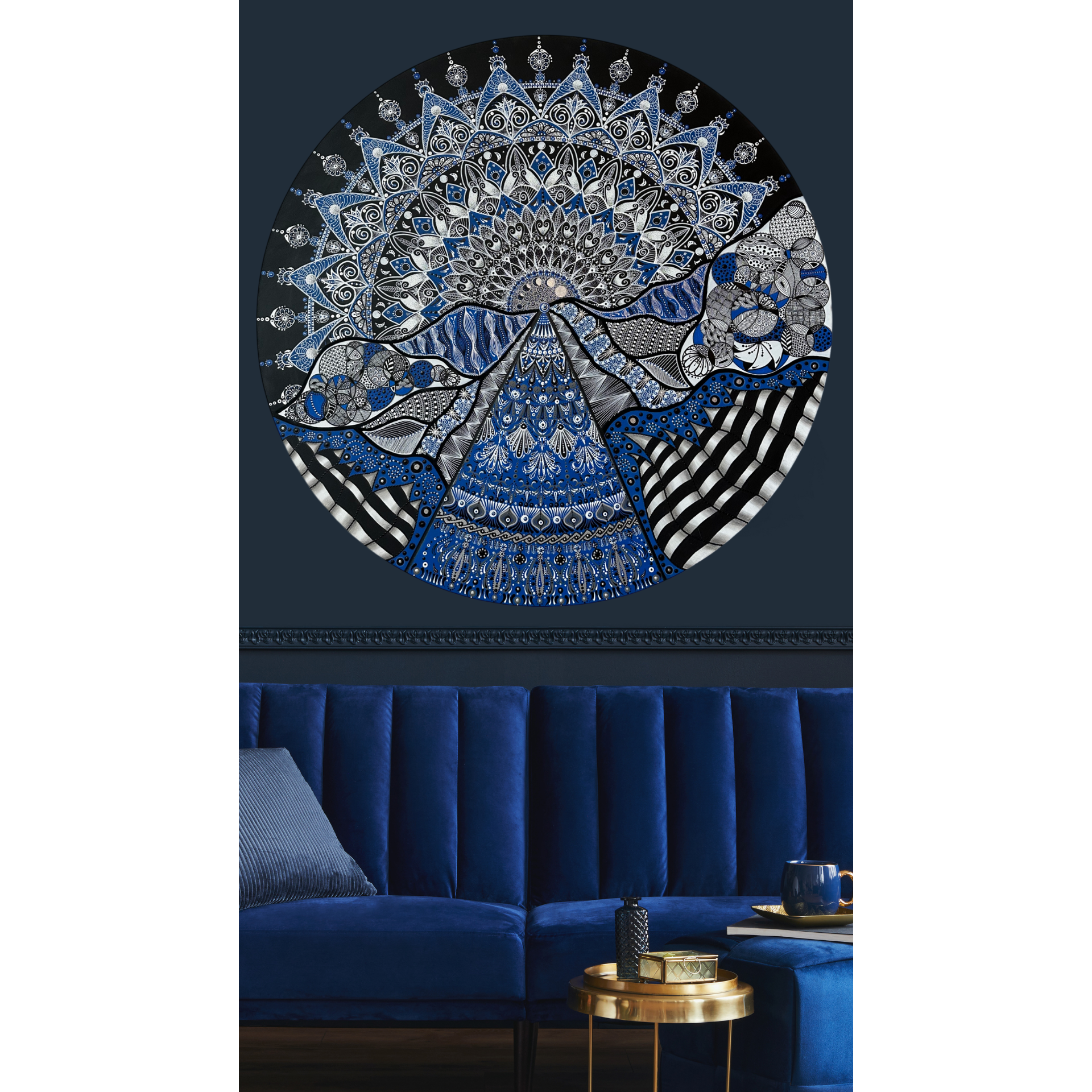 Mavi Yaz Tuval Üstü Akrilik Tablo