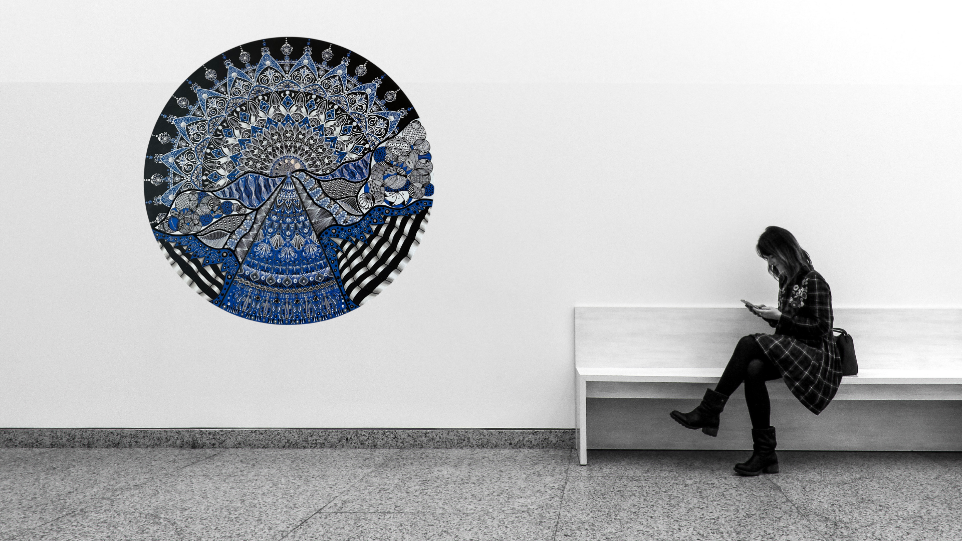 Mavi Yaz Tuval Üstü Akrilik Tablo