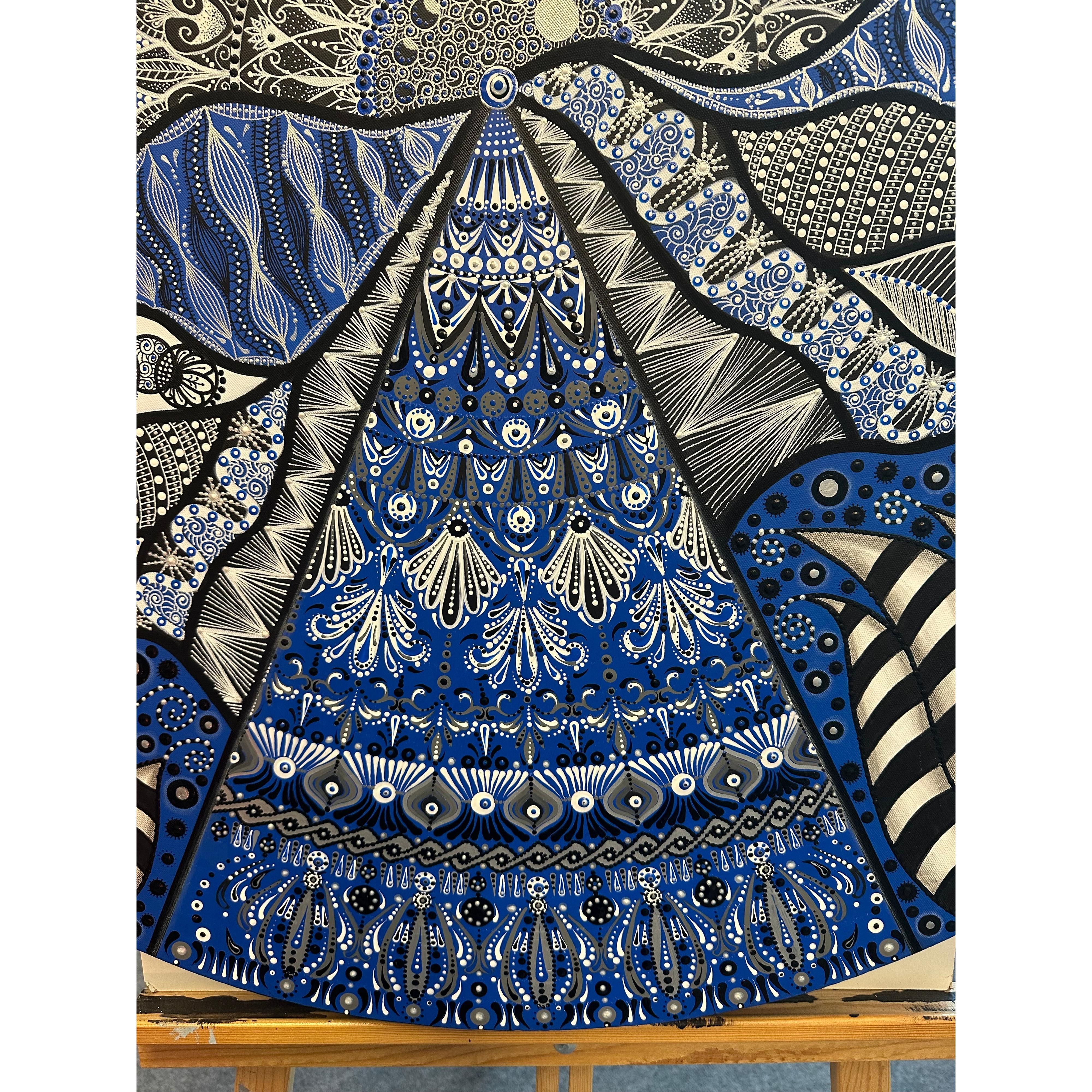 Mavi Yaz Tuval Üstü Akrilik Tablo