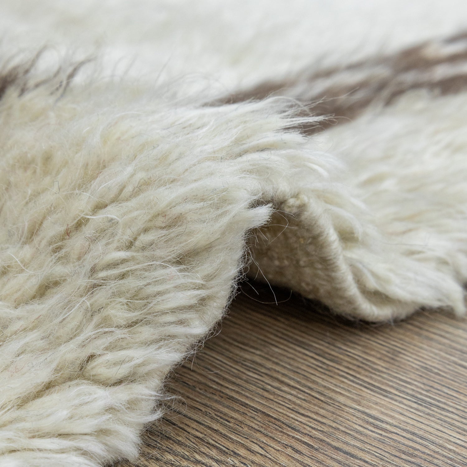 Mayar Bordürlü Natural Shaggy Halı 131x170 cm