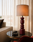 Mayfair Bordo Ahşap Abajur-Abajur-Pinot Interior-NowShopFun