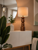 Mayfair Ceviz Ahşap Abajur-Abajur-Pinot Interior-NowShopFun