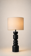 Mayfair Siyah Ahşap Abajur-Abajur-Pinot Interior-NowShopFun