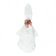 Meadow Walk Floral Peçete Halkası Karışık 4lü Set Çok Renkli-Juliska Tekstil Aksesuar-Juliska-NowShopFun