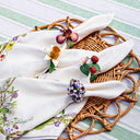 Meadow Walk Floral Peçete Halkası Karışık 4lü Set Çok Renkli-Juliska Tekstil Aksesuar-Juliska-NowShopFun