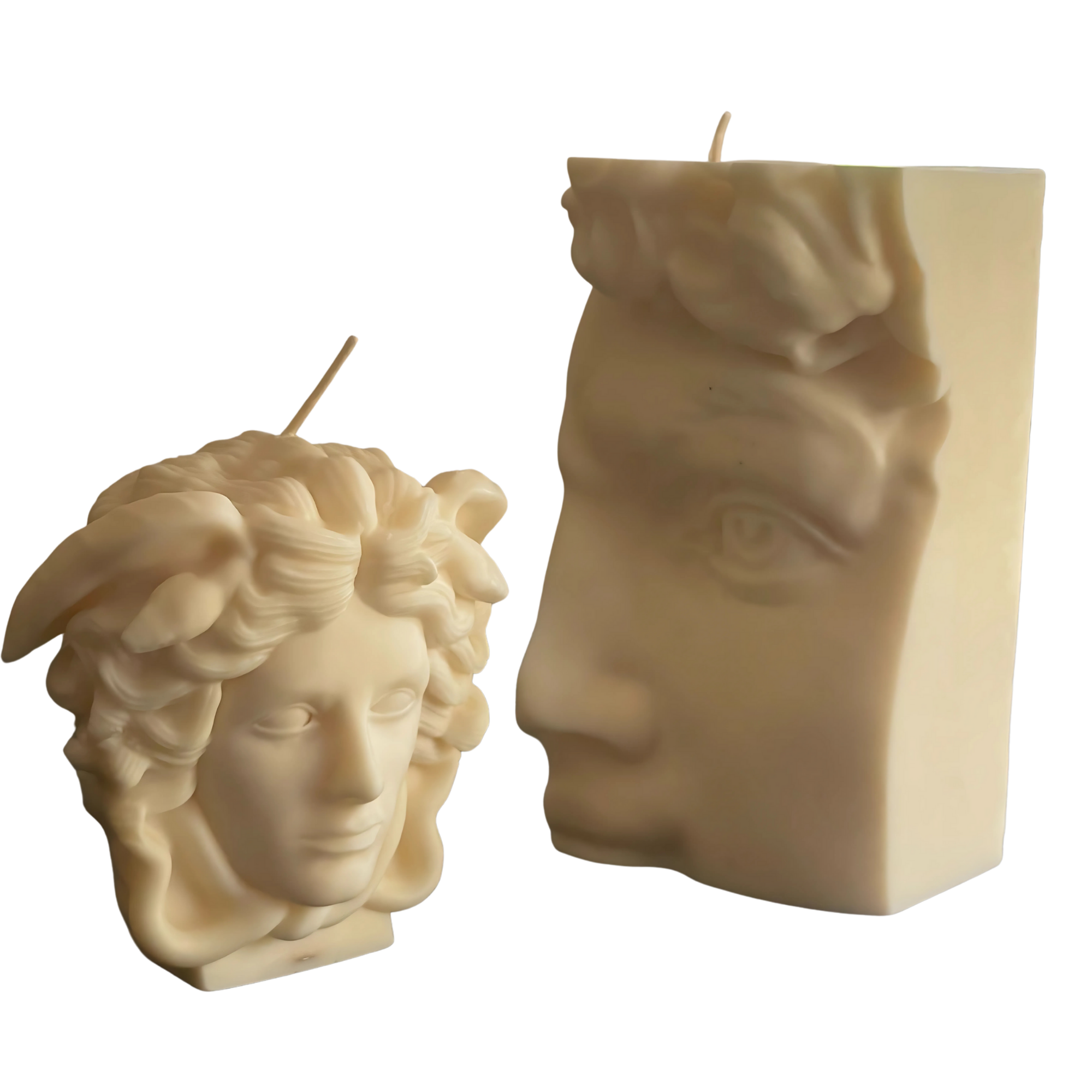 Medusa & David Heykel Mum Seti – El Yapımı Dekoratif Soya Wax