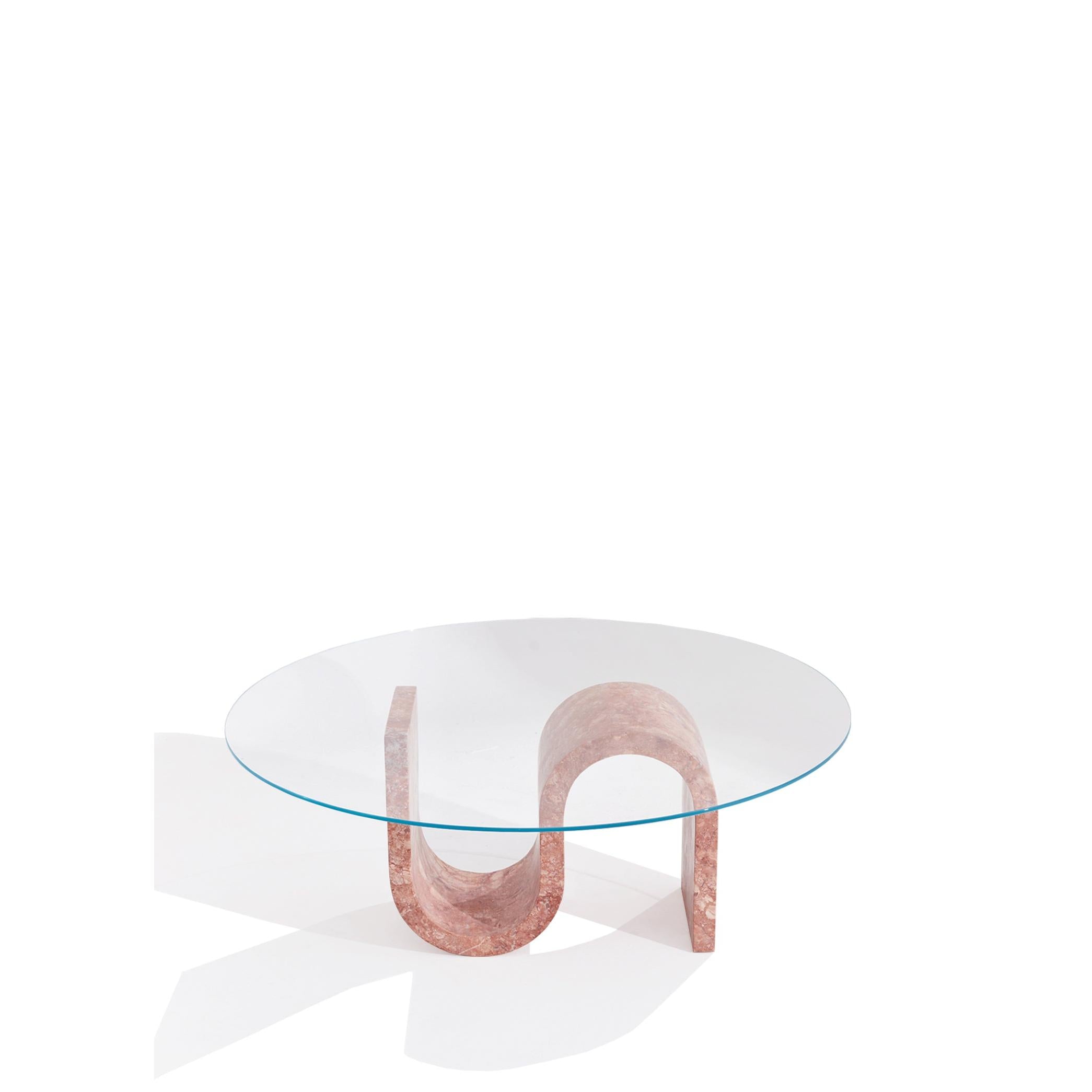 Medusa Kırmızı Traverten Orta Sehpa