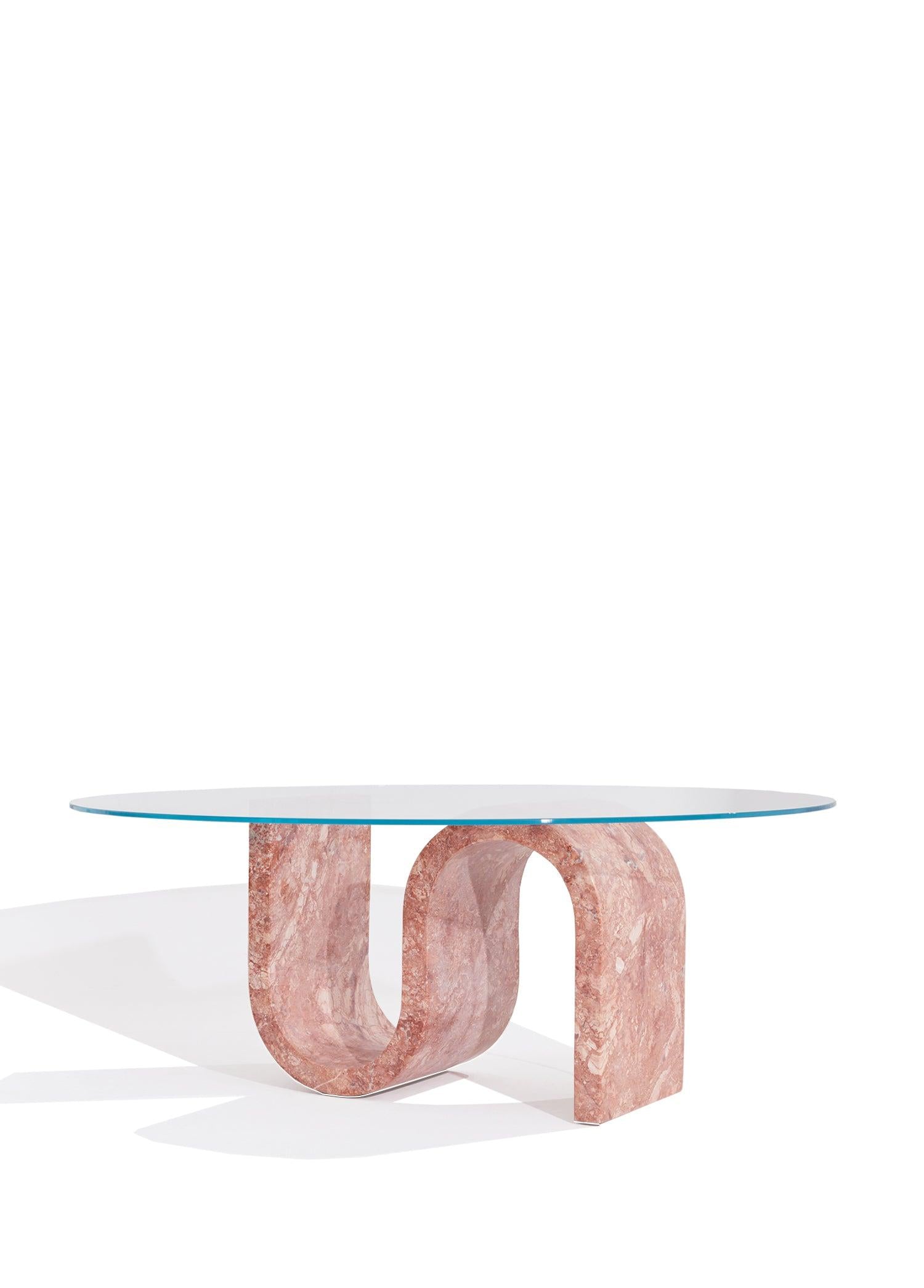 Medusa Kırmızı Traverten Orta Sehpa