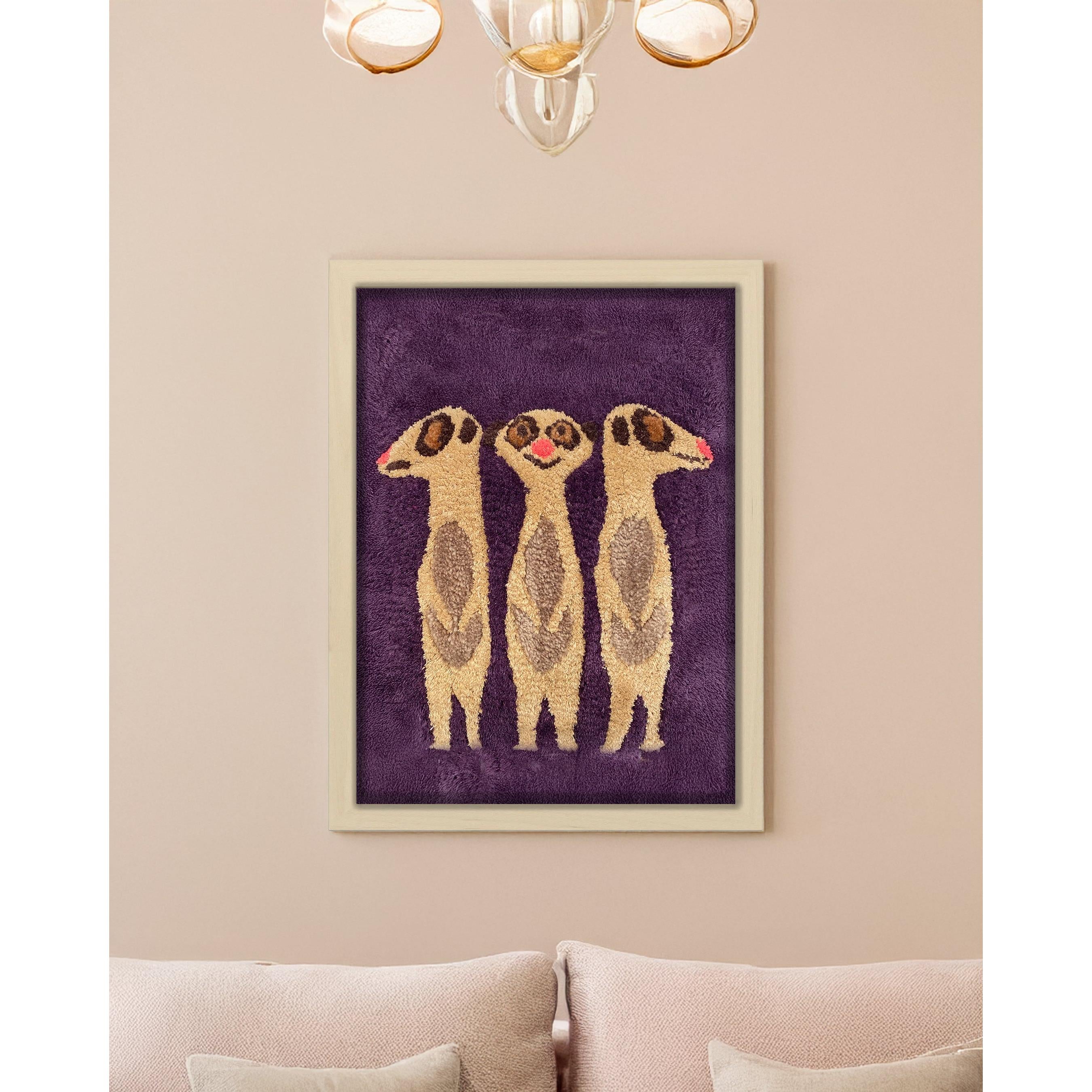 Meerkat Tufted Artwork Tablo