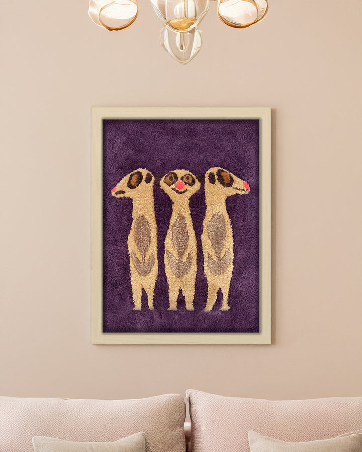 Meerkat Tufted Artwork Tablo