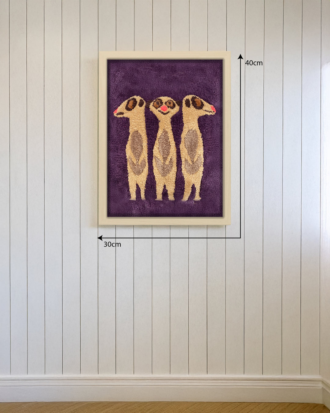 Meerkat Tufted Artwork Tablo