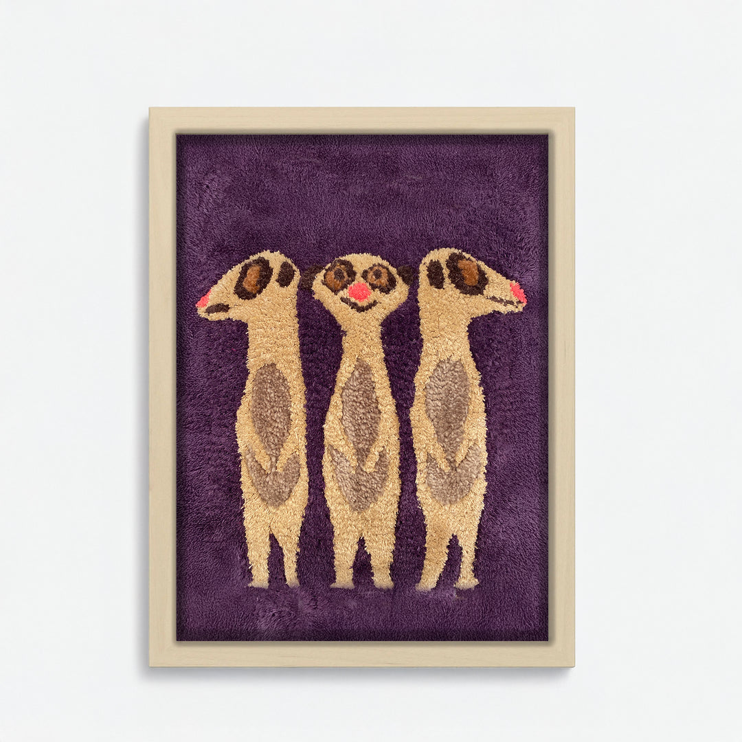 Meerkat Tufted Artwork Tablo