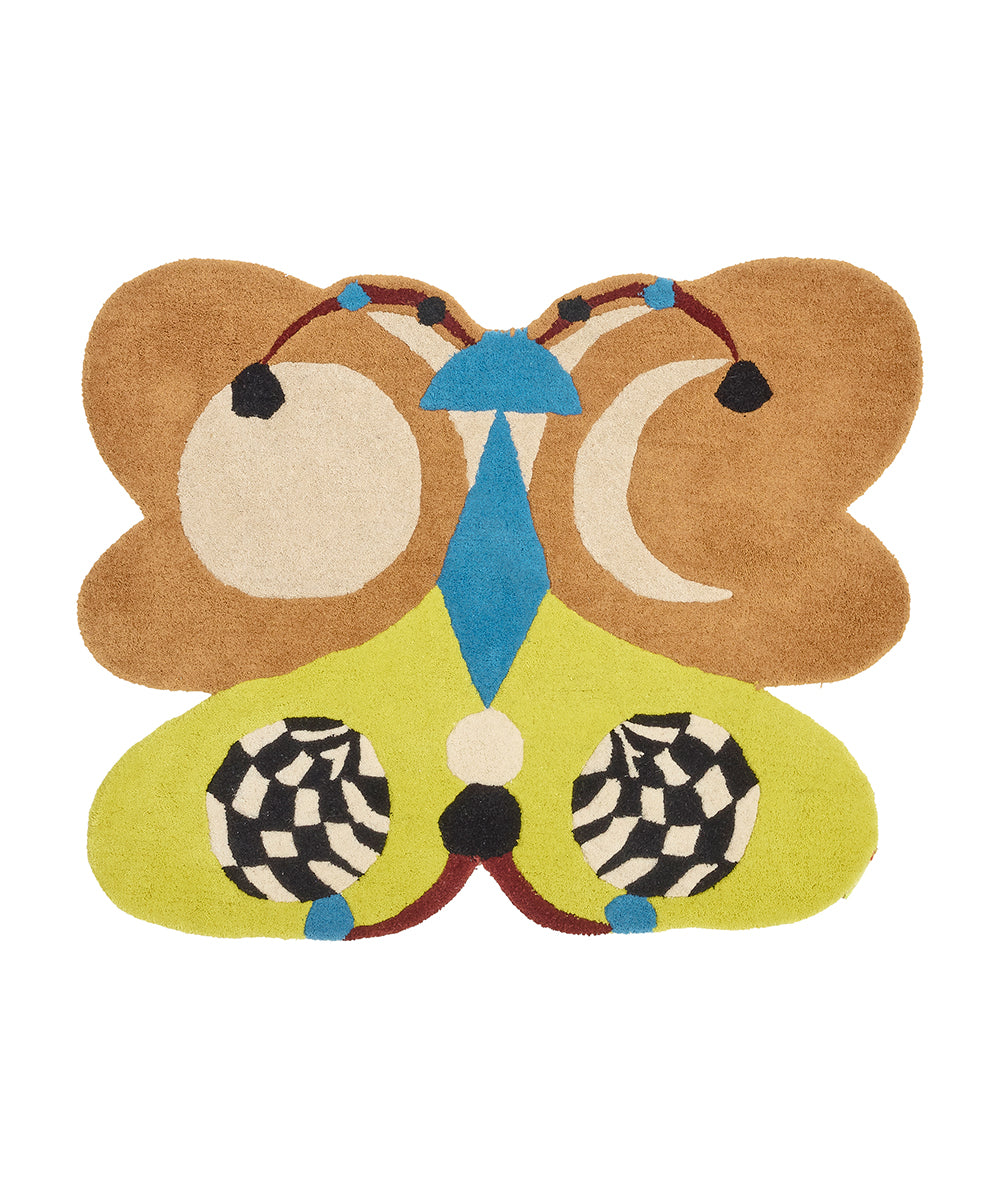 Melody Moon Limon Desenli Kelebek Figürlü Büyük Boy Halı-Kilim & Halı-Doing Goods-NowShopFun