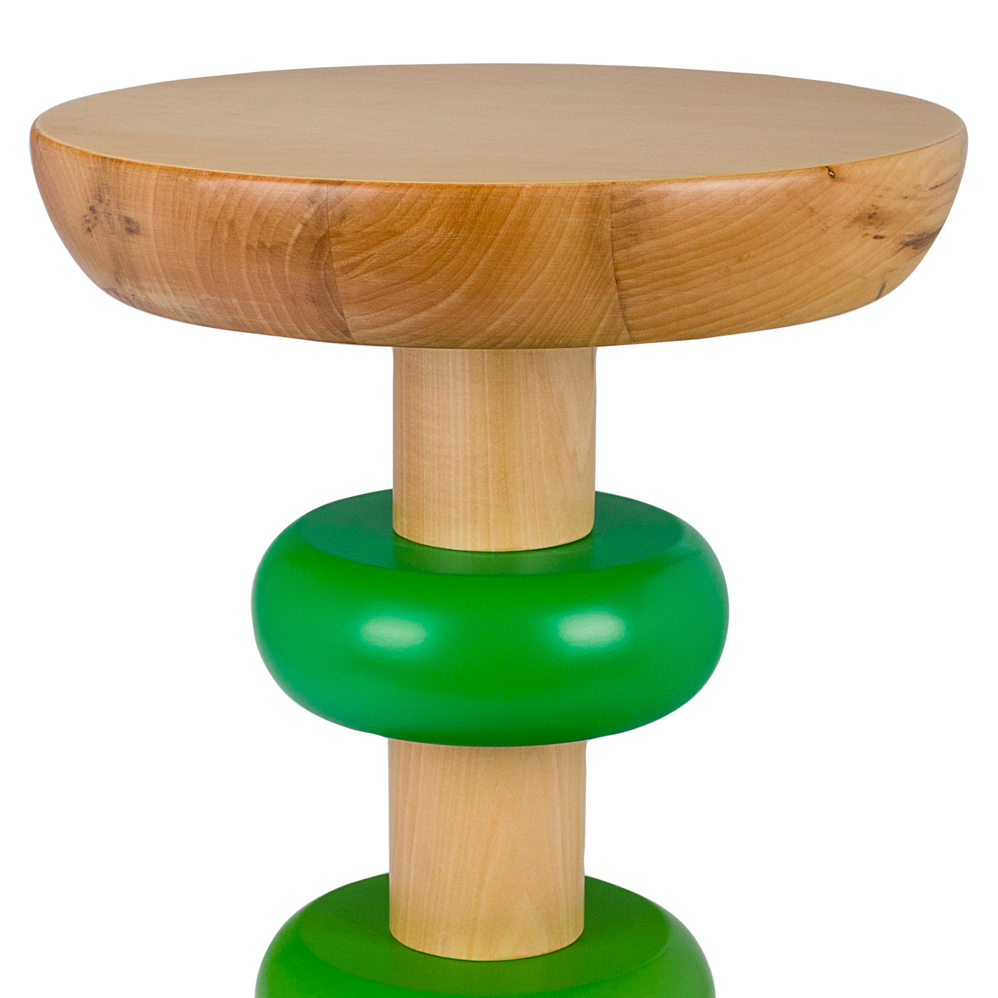 Memphis Ahşap Ve Renkli Yan Sehpa