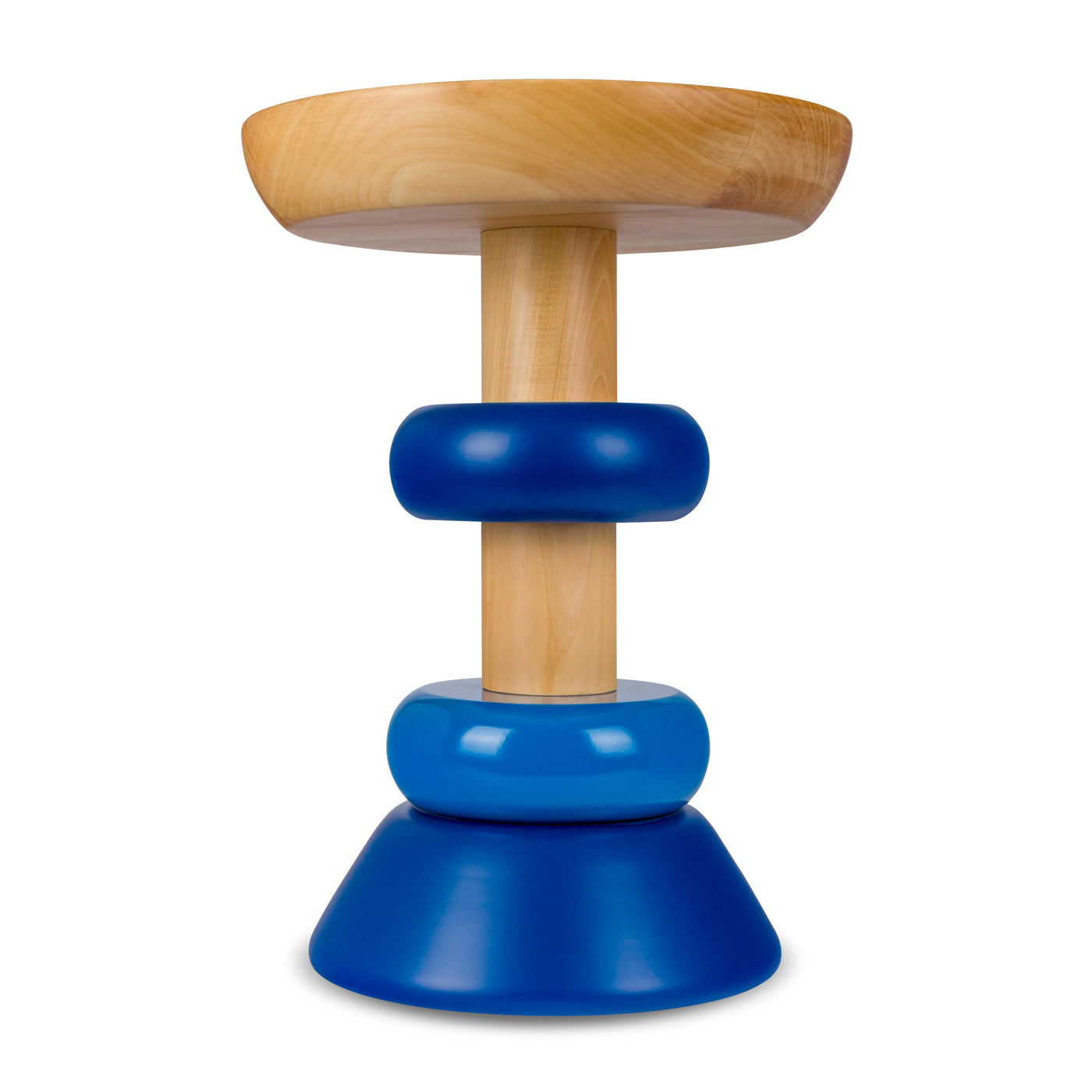 Memphis Ahşap Ve Renkli Yan Sehpa