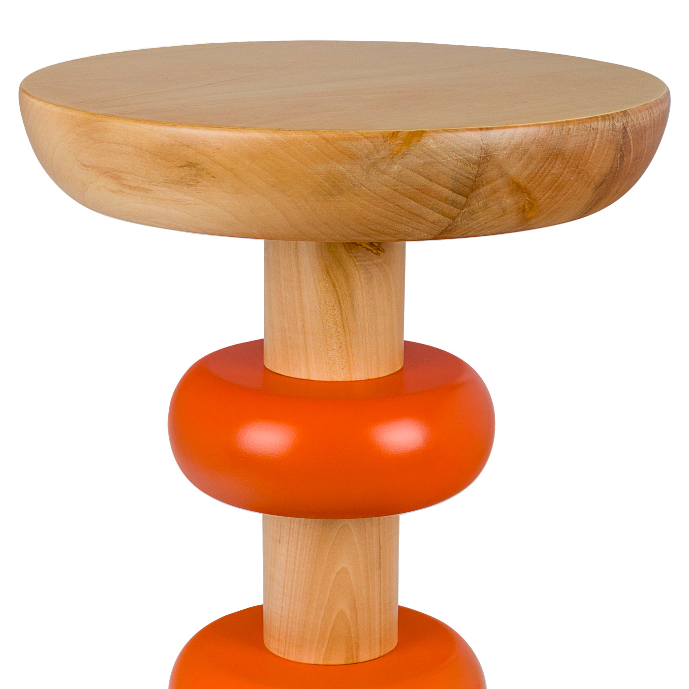 Memphis Ahşap Ve Renkli Yan Sehpa