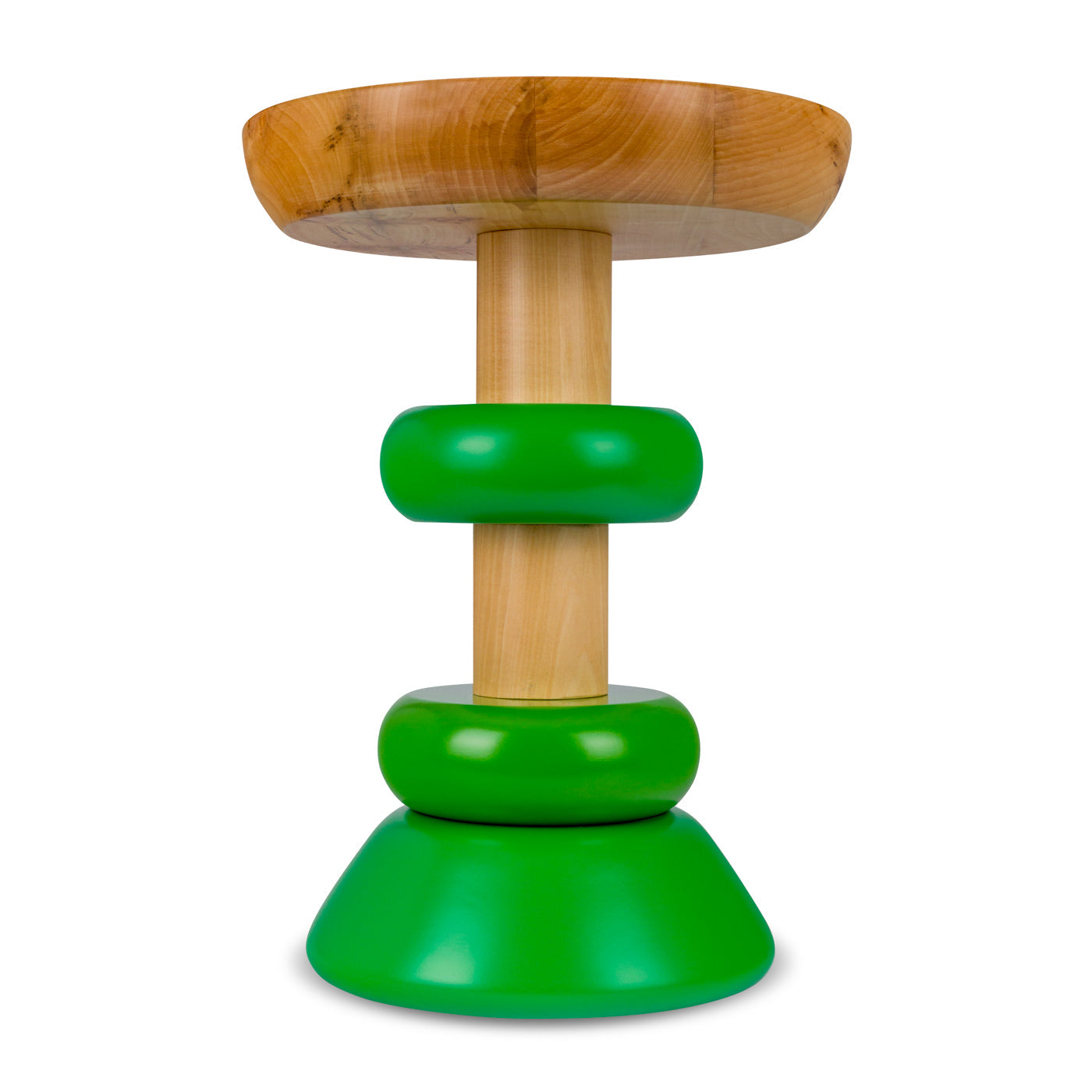 Memphis Ahşap Ve Renkli Yan Sehpa