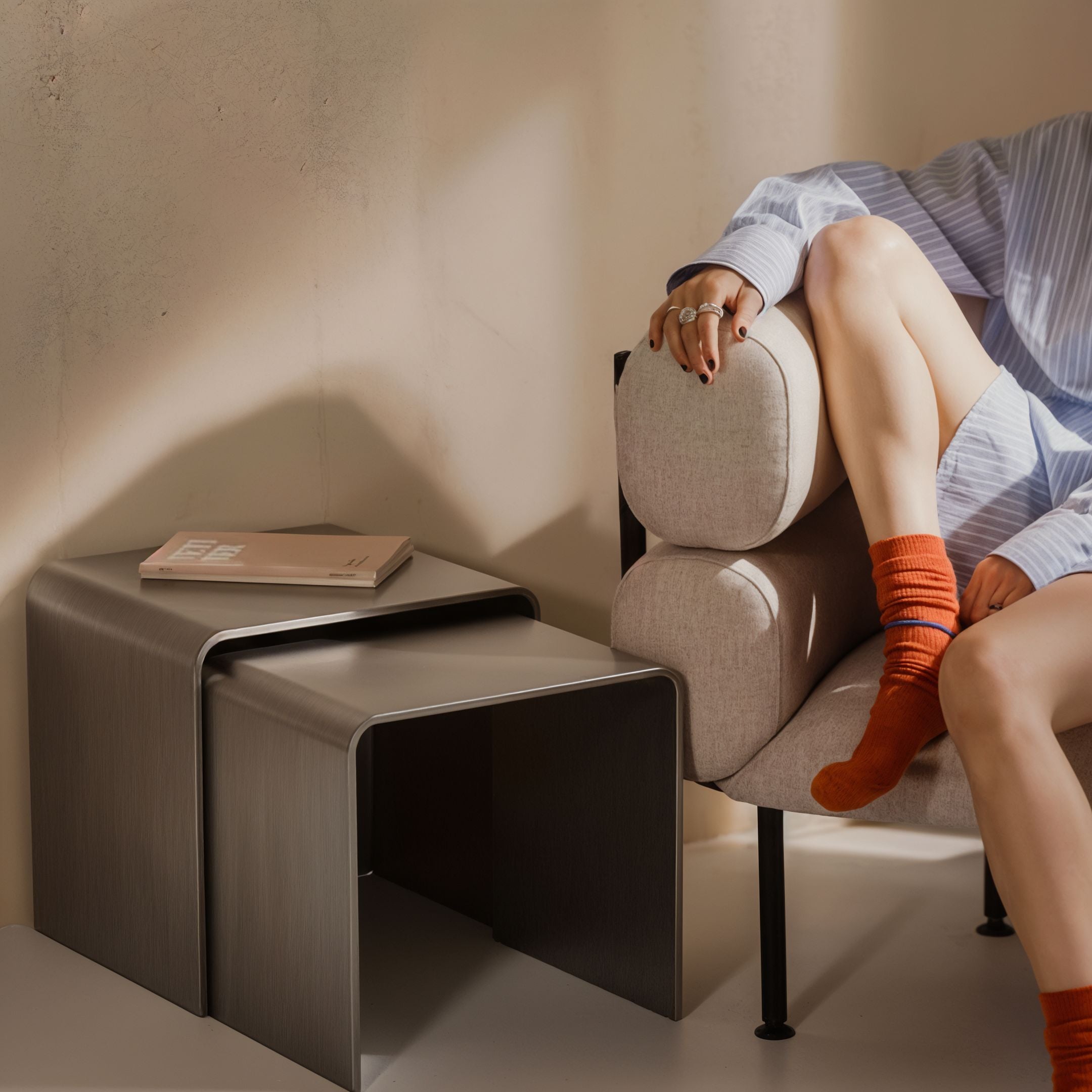 Mensa Paslanmaz Çelik Zigon Sehpa-Sehpa/Yan Sehpa-Atolye Do-NowShopFun