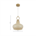 Merion Small Krem Cam Avize