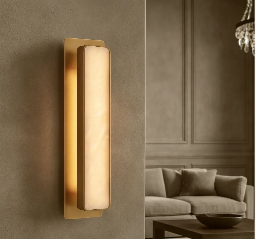 Mermer Elegant Uzun Aplik-Aplik-Tarz Aydınlatma-Siyah-NowShopFun