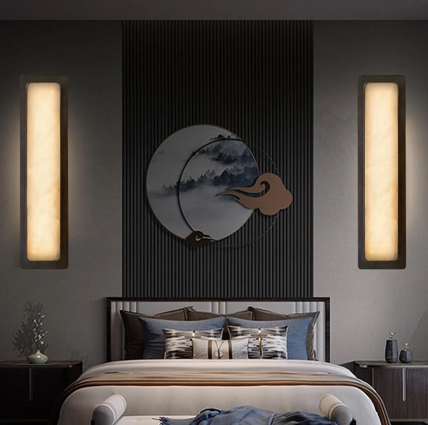 Mermer Elegant Uzun Aplik-Aplik-Tarz Aydınlatma-Siyah-NowShopFun