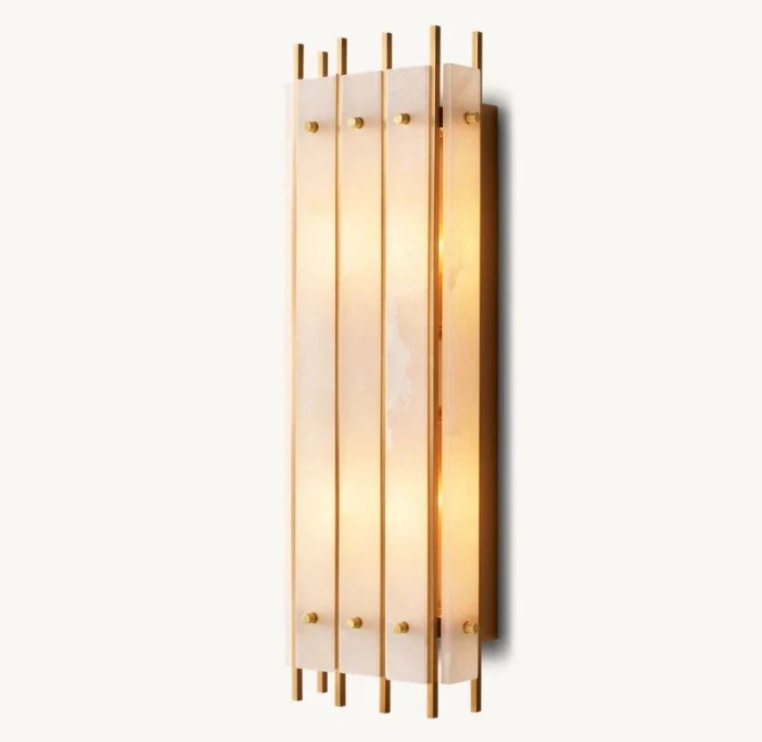 Mermer Ely Aplik-Aplik-Tarz Aydınlatma-Siyah-NowShopFun