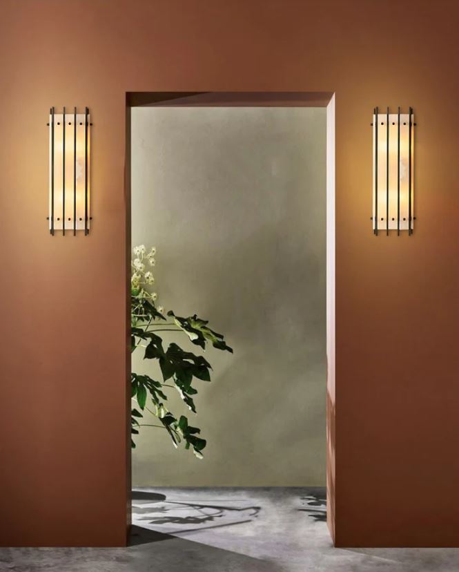 Mermer Ely Aplik-Aplik-Tarz Aydınlatma-Siyah-NowShopFun