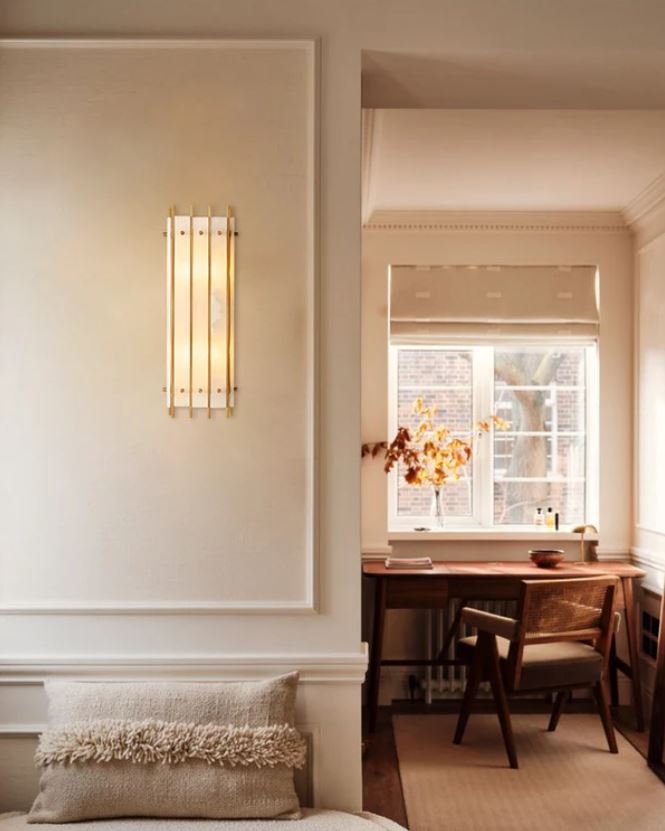 Mermer Ely Aplik-Aplik-Tarz Aydınlatma-Siyah-NowShopFun