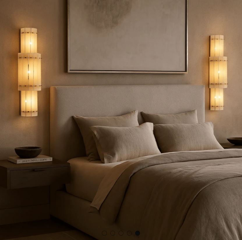 Mermer Katlı Aplik-Aplik-Tarz Aydınlatma-NowShopFun