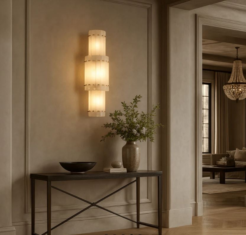 Mermer Katlı Aplik-Aplik-Tarz Aydınlatma-NowShopFun